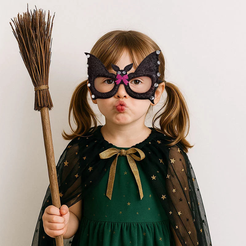 Halloween Murciélago óculos com loop rosa