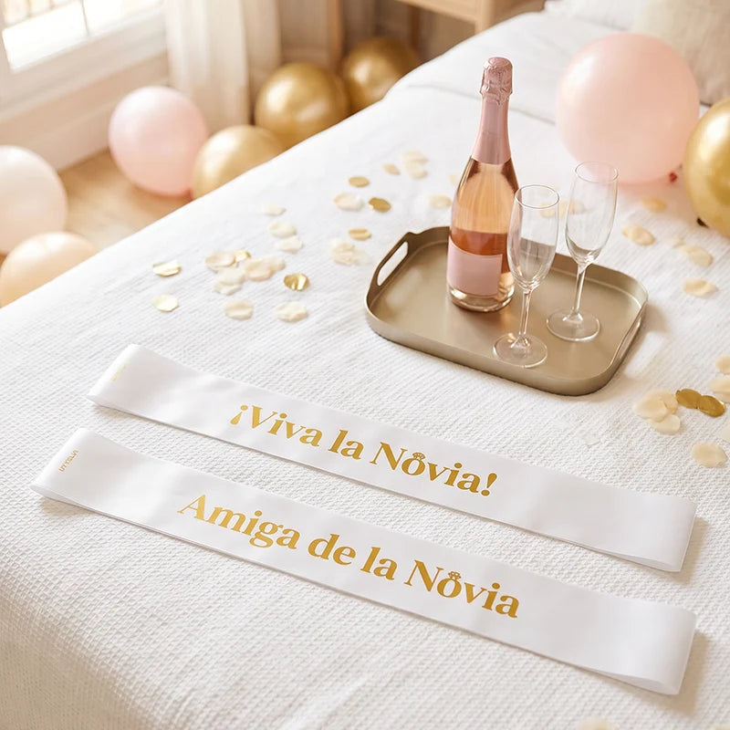 Inspiracion con Festa de despedida de solteira com banda de tecido 'Viva a noiva!'