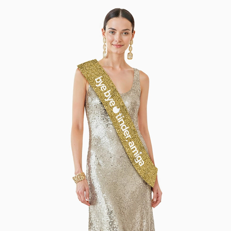 Banda Tela Despedida Soltera 'bye bye tinder, amiga'