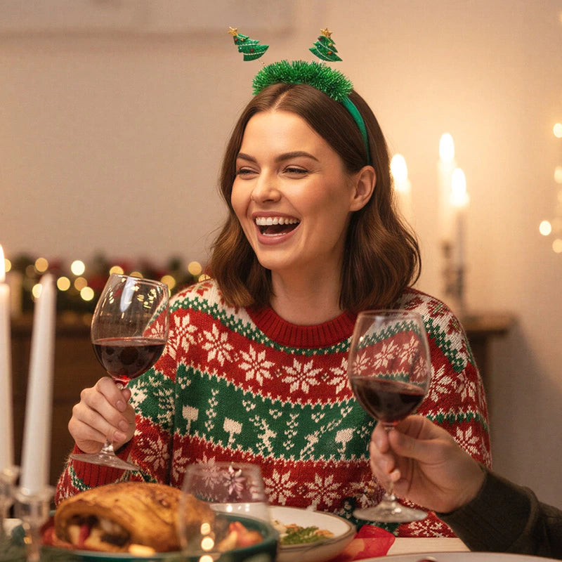 Diadema Navidad Talla Única Árboles con Muelle