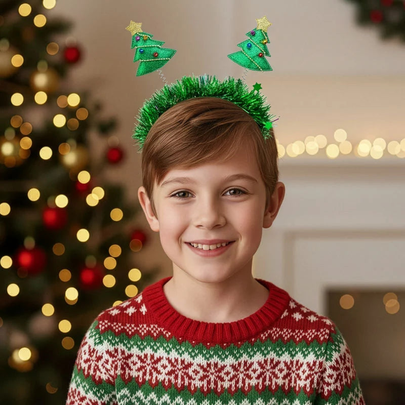 CHRISTMAS DIADEMA Single Size Trees with spring