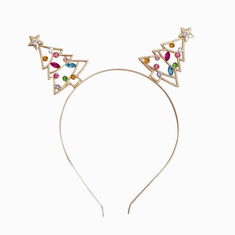 Diadema Navidad Talla Única Metálica Abetos