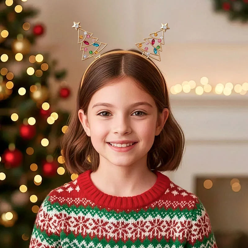 Inspiracion con Diadema Navidad Talla Única Metálica Abetos