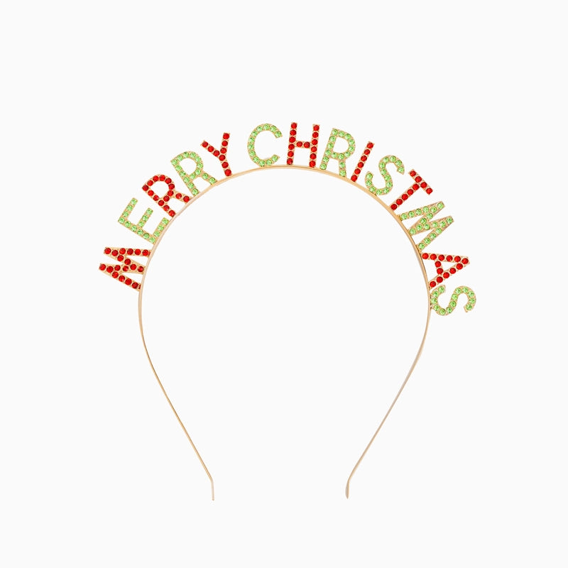 Diadema Navidad Talla Única Metálica 'Merry Christmas'