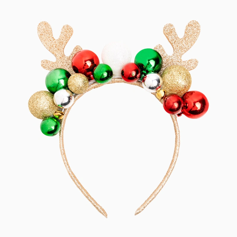 Diadema Navidad Reno Talla Única con Bolas