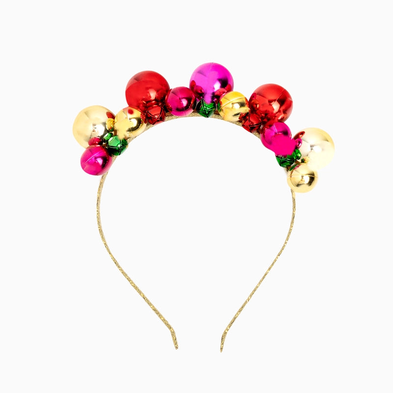 Diadema Navidad Talla Única con Bolas y Cascabeles