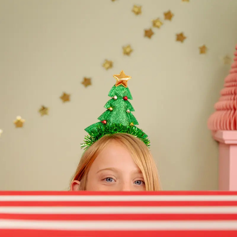 Diadema Navidad Talla Única Abeto y Espumillón