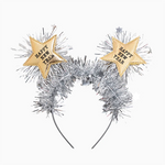 Diadema Espumillón Plata 'Happy New Year' Estrella Oro