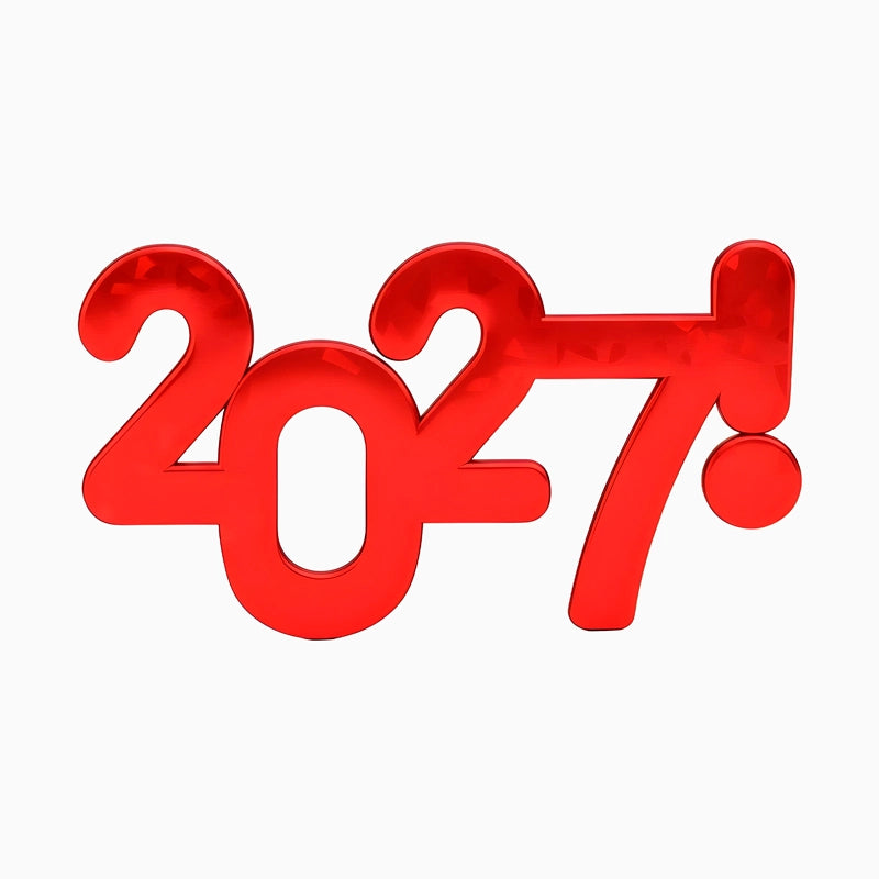 Lunettes 2027 Réveillon du Nouvel An Rouge