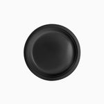 Piatto di plastica riutilizzabile PS semplice dessert premium rotondo Ø 17 cm nero