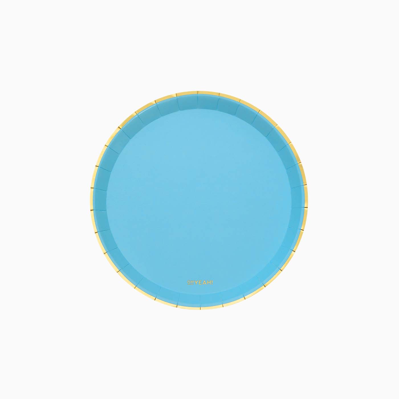 Round plain cardboard dessert metallic Ø 17 cm cake blue
