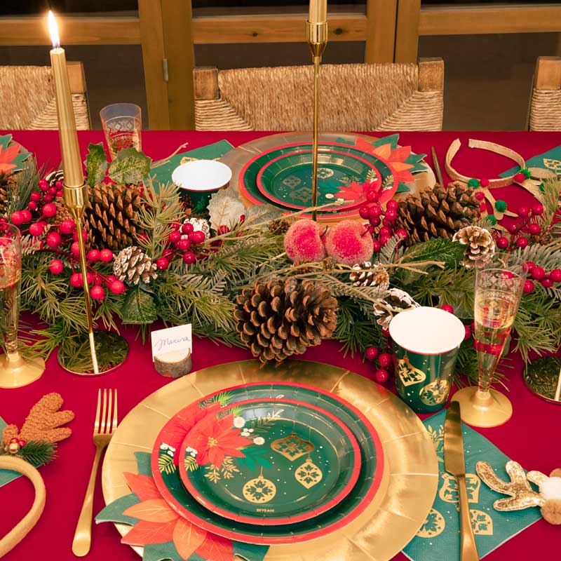 Kit Mesa Basic Navidad Tradicional 6 Personas