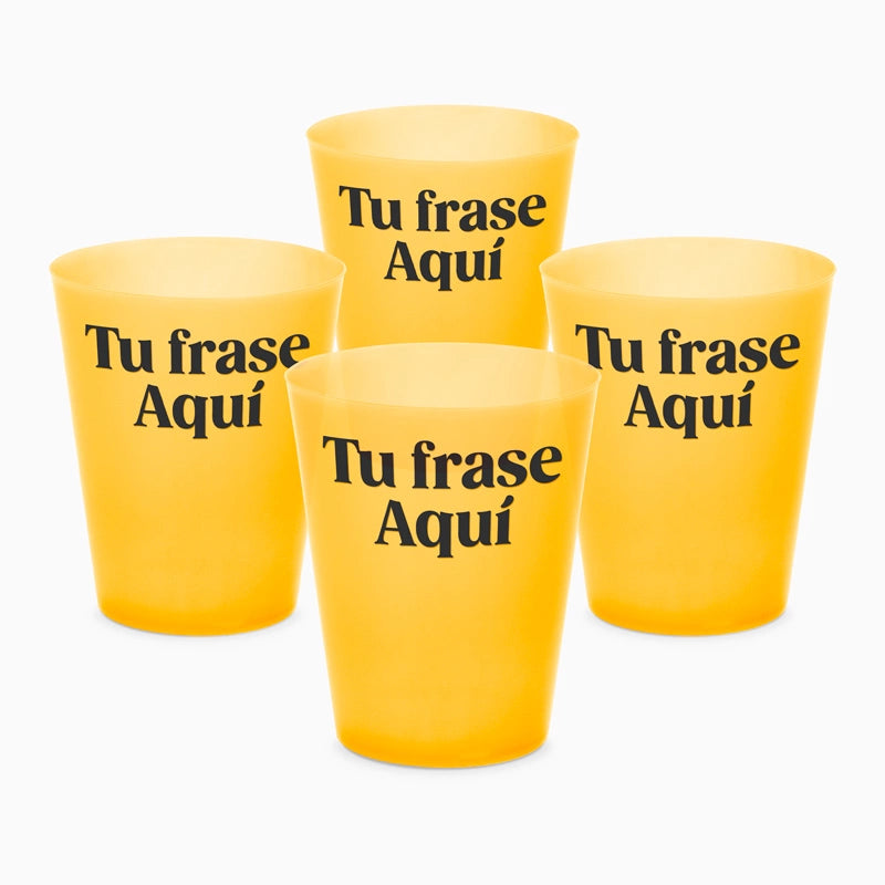 Vaso Cubata Ancho Naranja 480 cc Personalizado