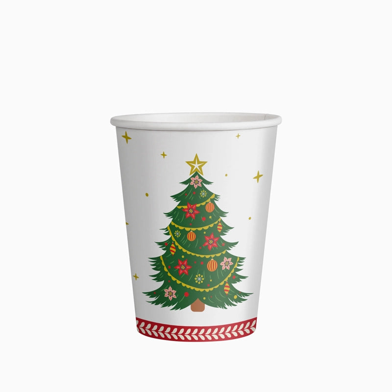 Vaso Cartón Navidad 270 cc Abeto