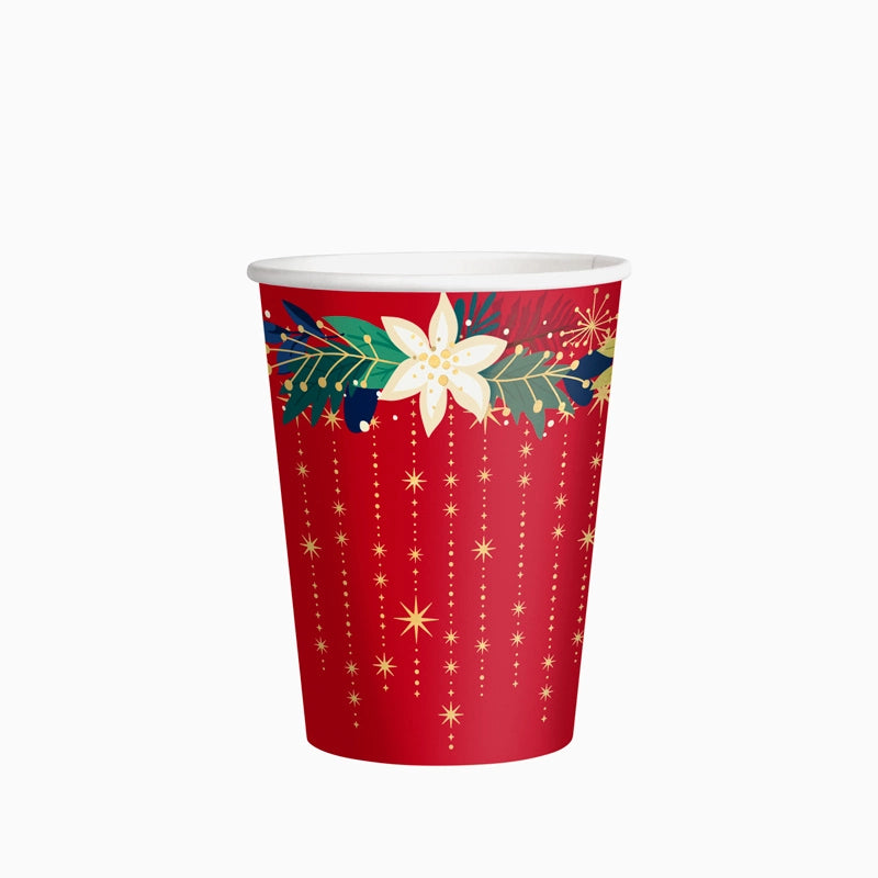 Vaso Cartón Navidad 270 cc Ornaments