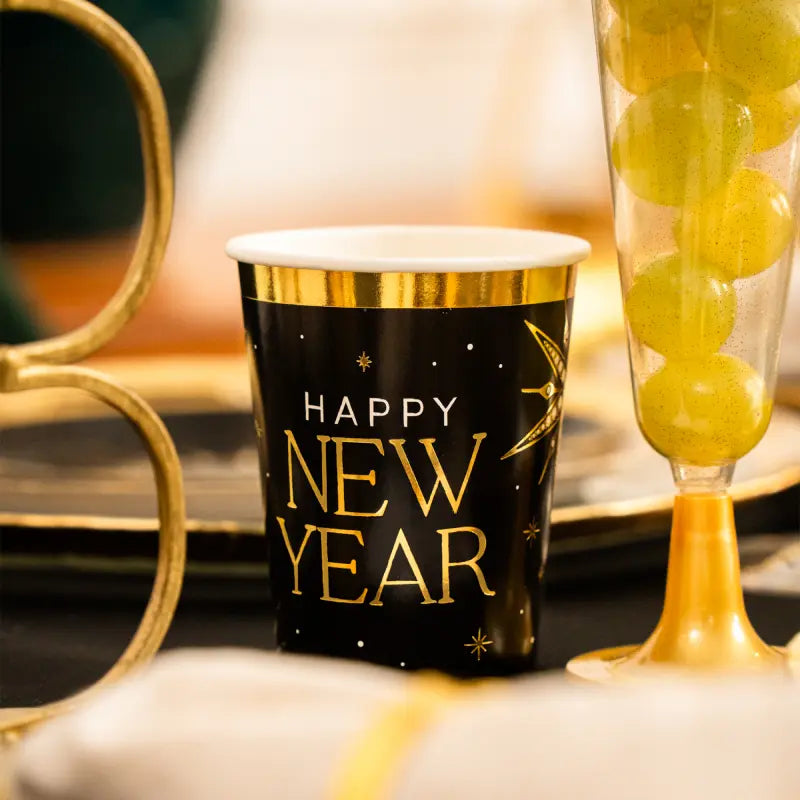 Vaso Cartón 270 cc Nochevieja 'Happy New Year'