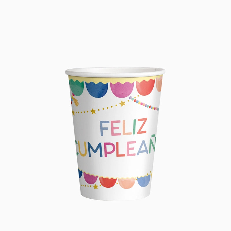 Vaso Cartón Globos 270 cc 'Feliz Cumpleaños'