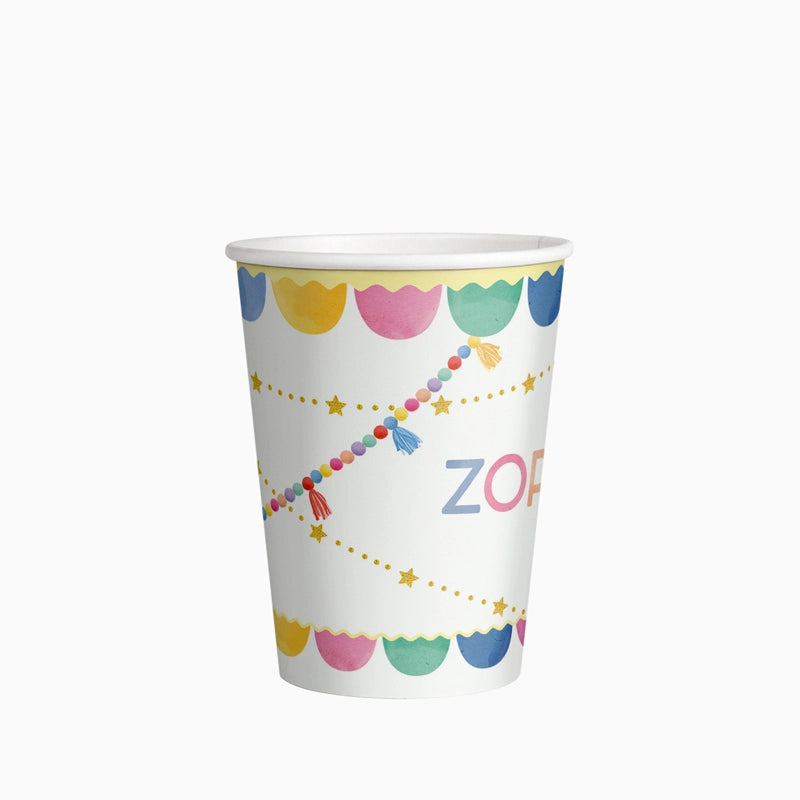 Vaso Cartón Globos 270 cc 'Zorionak' - Euskera