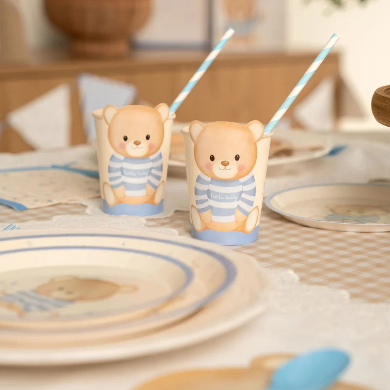 Inspiracion con Kit Mesa Basic 6 Personas Baby Osito Azul 38 piezas