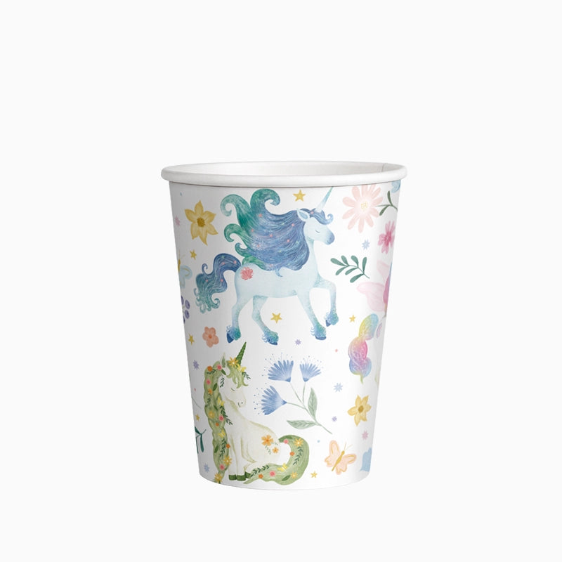 Inspiracion con Vaso Cartón 270 cc Unicornios Mágicos