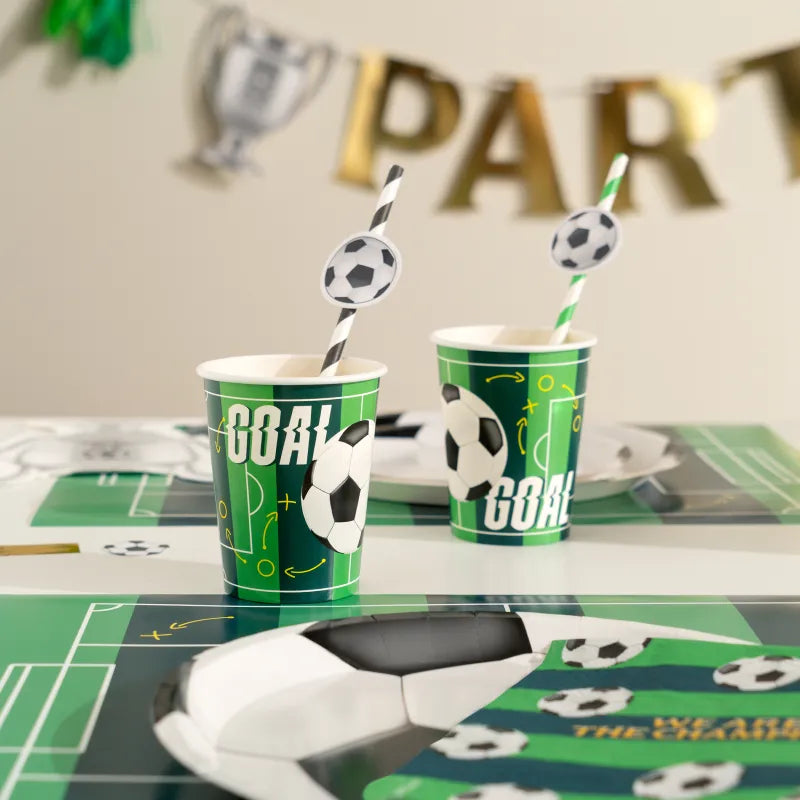 Inspiracion con Kit Mesa Premium 12 personas Fútbol 97 piezas