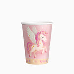 Vaso Cartón 270 cc Unicornio Baby Rosa