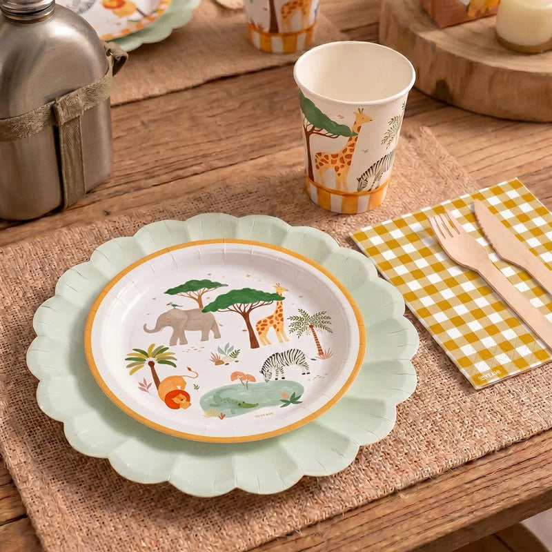 Inspiracion con Kit Mesa Basic 6 Personas Safari 42 piezas