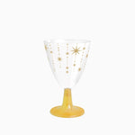 Copa Vino/Agua Plástico Reutilizable PS 220 cc Estrellas Oro Ornaments