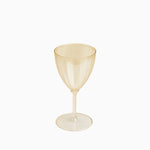 Copo de vinho plástico PS reutilizável 160 cc ouro