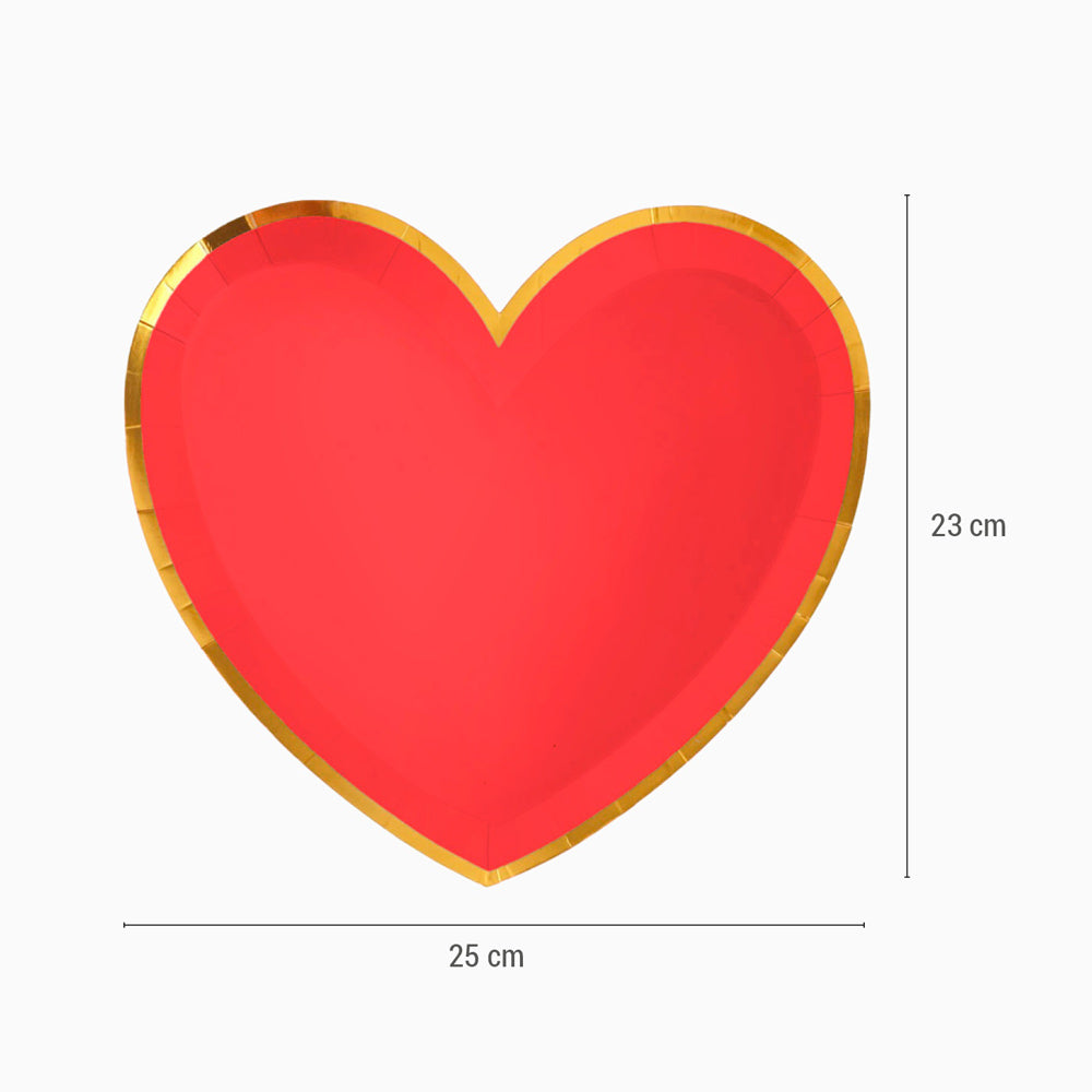 Coração de papelão Valentine 25 x 23 cm vermelho