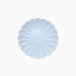 Plato Cartón Llano Postre Forma Flor Ø 18 cm Azul Pastel
