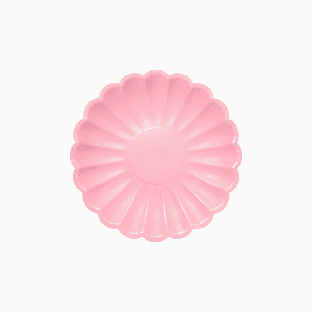 Sobremesa floral de placa lisa redonda Ø18cm pastel