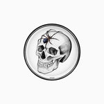 Round plate dessert cardboard Skull Ø 17 cm Halloween