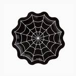 Plato Llano Cartón Telaraña 23.5 x 23.5 cm Halloween