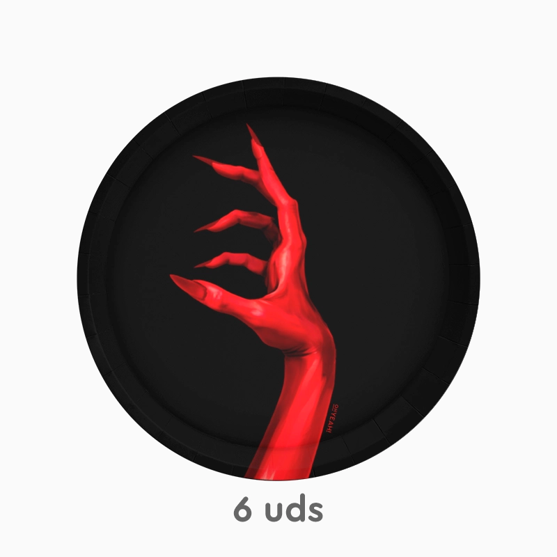 Runde einfache Platte Dracula Ø 23 cm Halloween