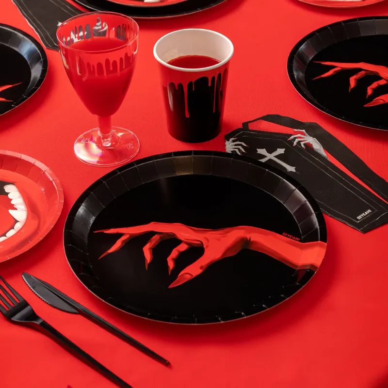 Vaso Cartón Sangre Vampiros 270 cc Halloween