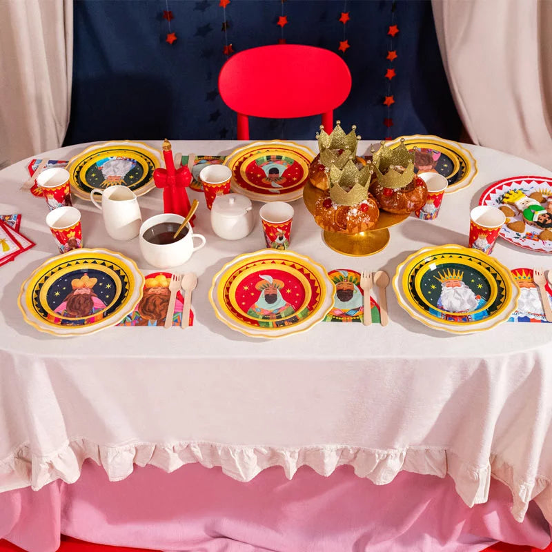 Kit Mesa Premium Noche de Reyes Magos 12 Personas 94 piezas