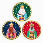 Plato Cartón Llano Redondo Ø 23 cm Noche de Reyes Magos