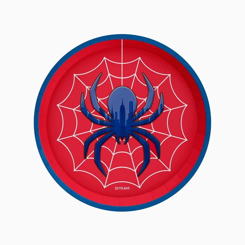 Flat Cardboard Plate Ø 23 cm Spider