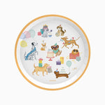 Flat Cardboard Plate Ø 23 cm Puppies