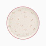 Flat Cardboard Plate Ø 23 cm Baby Bear Floral Pink