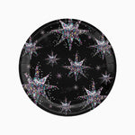 Plato Cartón Llano Navidad Ø 23 cm Estrellas de Nochevieja
