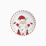 Plato Cartón Llano Postre Navidad Ø 17 cm ¡Llega Papá Noel!