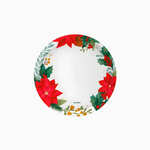 Weihnachtsdessert flacher Pappteller Ø 17 cm Weihnachtsstern