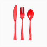 Red premium plastic covers 12 people