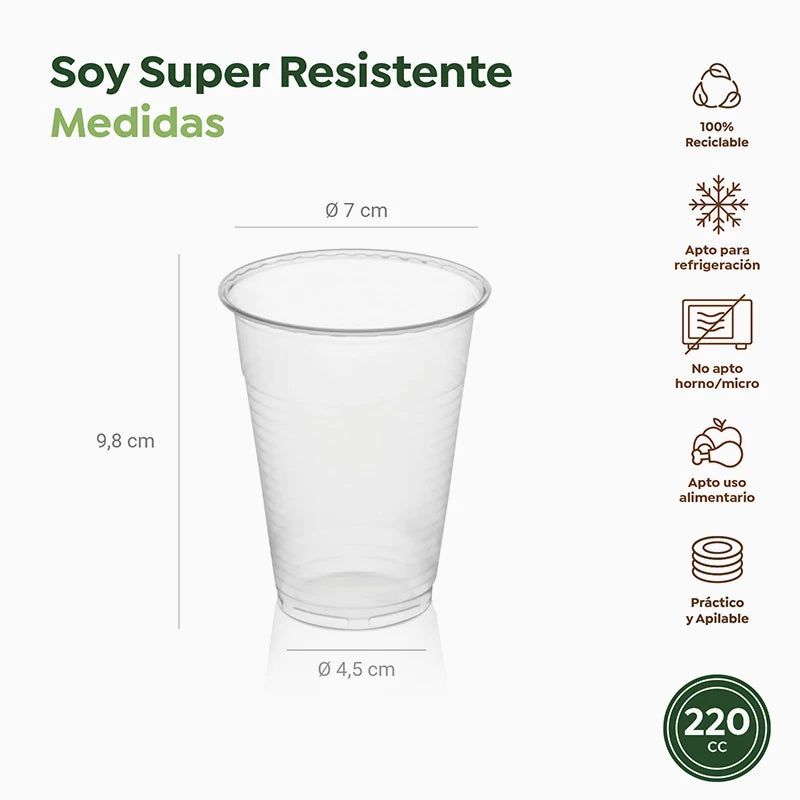 Inspiracion con Unbreakable Plastic Cup 220 cc Transparent