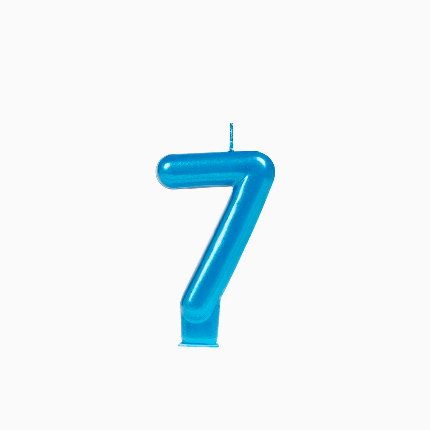 Número pequeno de número metálico 8,5 cm azul