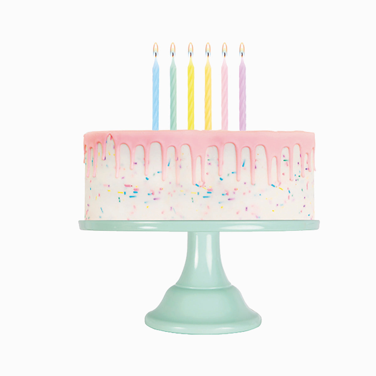 Vela de aniversário em cores pastel