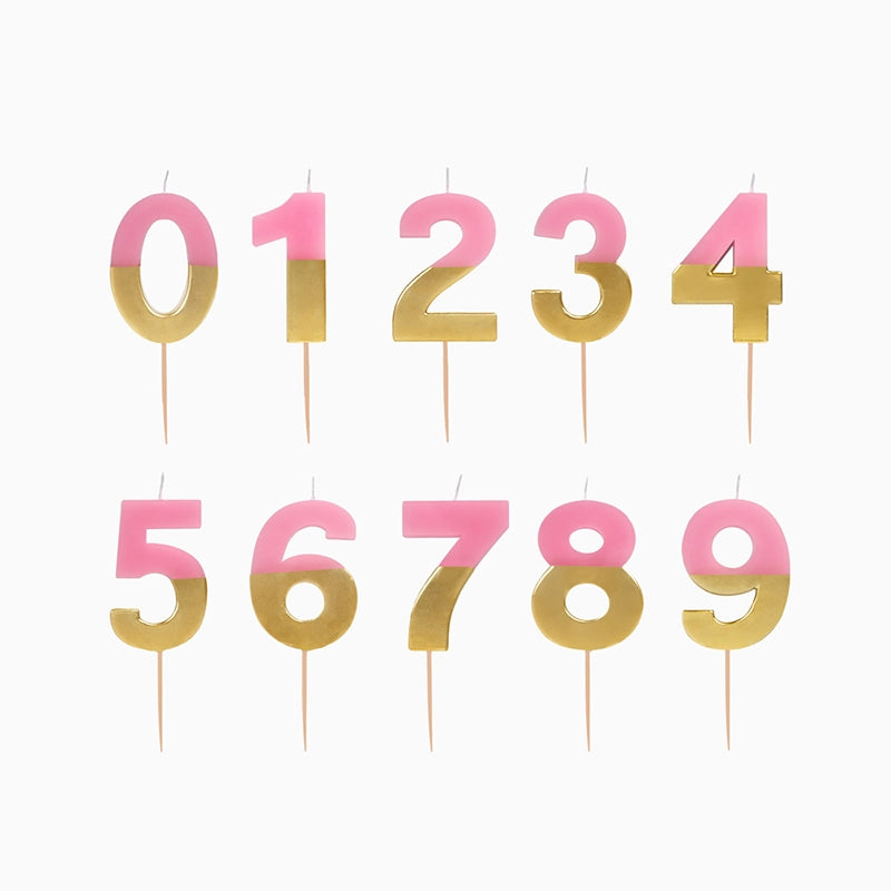 2 Bandierine Per Compleanno Personalizzabili, Colore Oro Rosa, Stampa Su Carta Per Interni