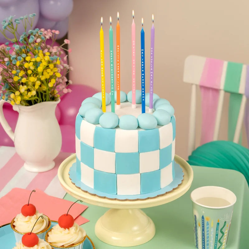 Bougies Longues 14,5 cm Multicolore